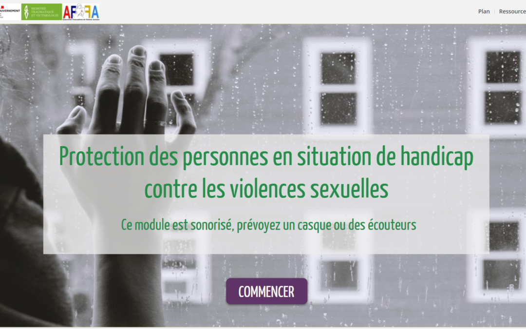 Elearning “Protection des personnes en situation de handicap contre les violences sexuelles”