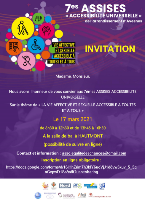 Colloque «LA VIE AFFECTIVE ET SEXUELLE ACCESSIBLE A TOUTES ET A TOUS» – 22 septembre 2021
